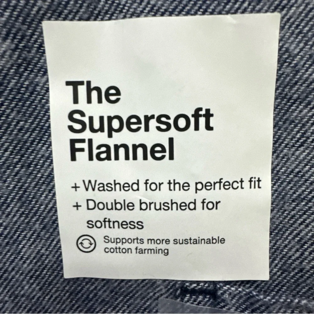 MEN'S SONOMA SIZE 4XB LONG SLEEVE FLANNEL BUTTON FRONT SHIRT WITH CHEST POCKETS